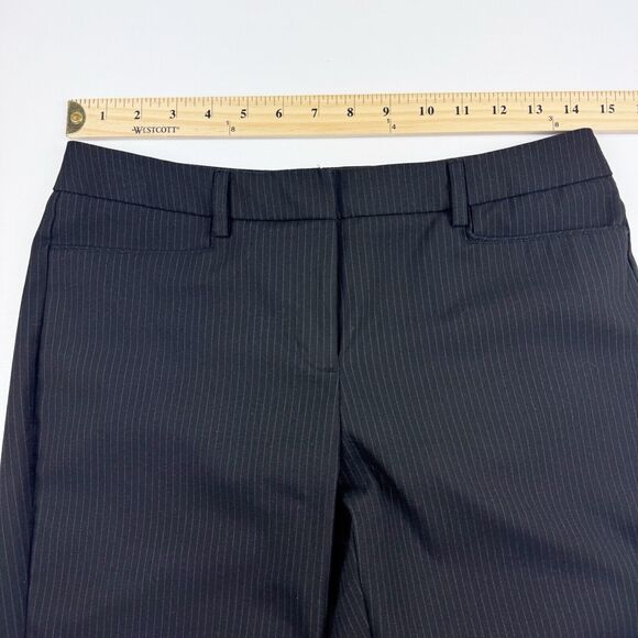 New York & Company Stretch Black Pinstripe Dress Pant Size 2 Tall - Picture 11 of 16